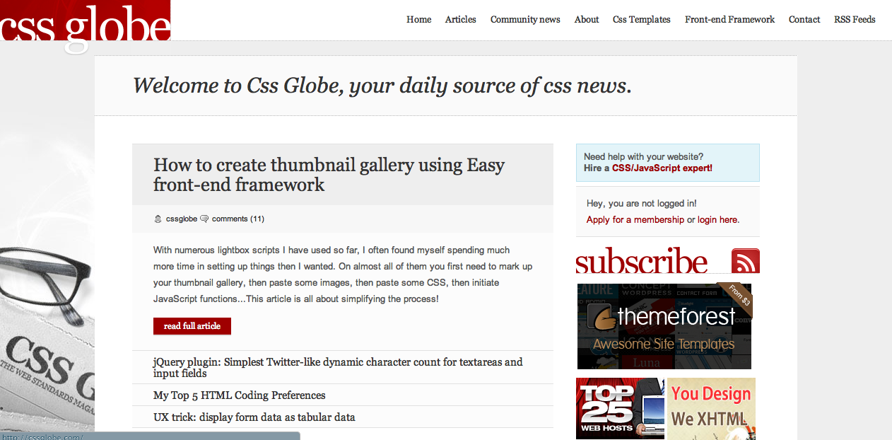 Interview With Alen Grakalic of CSS Globe Interview With Alen Grakalic of CSS Globe