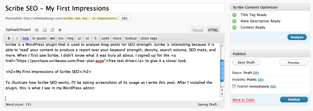 Scribe SEO   My First Impressions